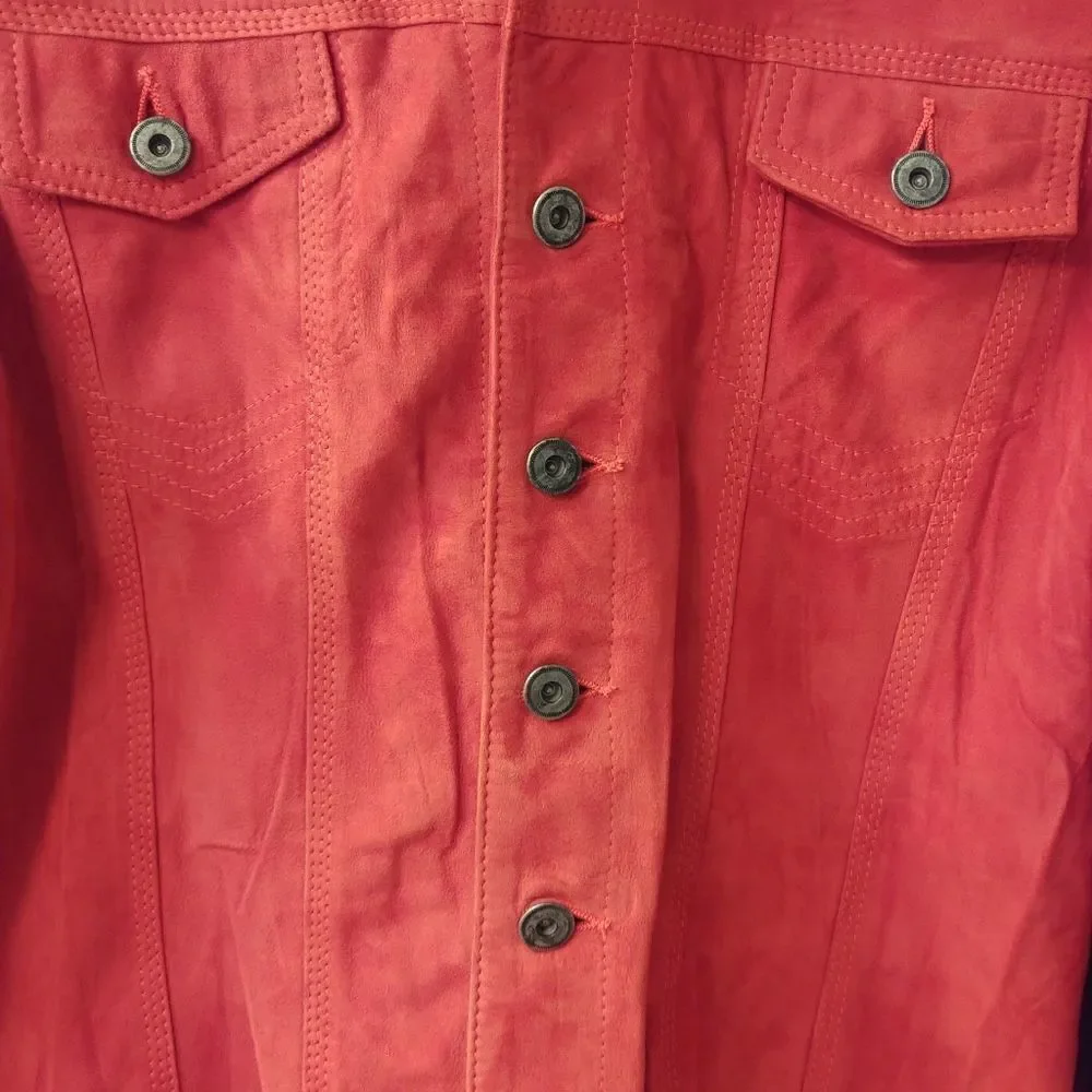 KOC Casa de la Piel Burnt Orange Lamb Suede Jacket - Picture 7 of 8